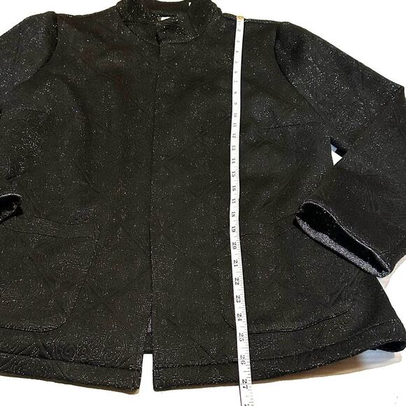 Chico's Quilted Black Career Blazer Jacket Women's Size M Medium - Picture 7 of 8